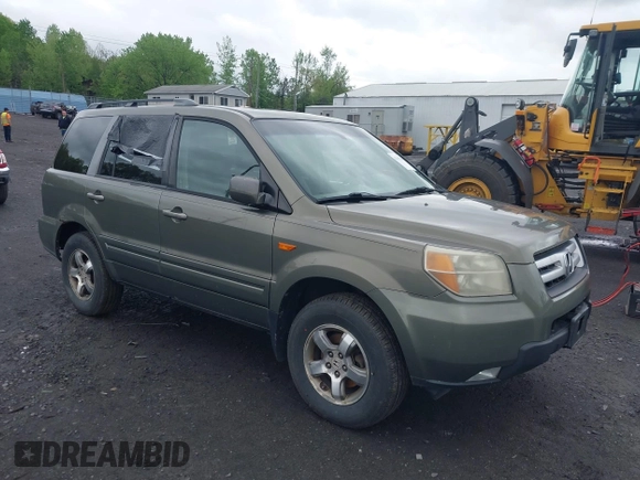 2007 Honda Pilot EX-L with VIN 2HKYF18557H507206, listed as a IAAI auction lot 42195899 with 284,784 mi miles. Bid and sale history available at carsss.com. Image 1.