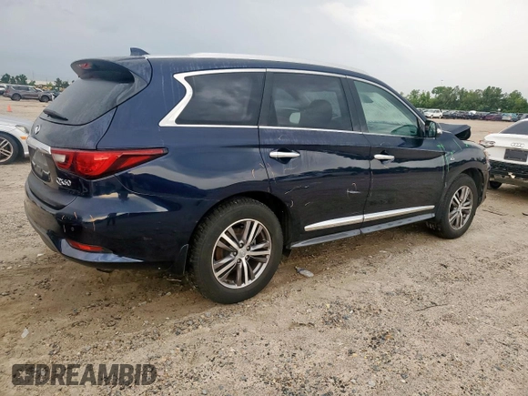 2019 Infiniti QX60 Luxe with VIN 5N1DL0MN0KC568860, listed as a Copart auction lot 58367525 with 68,446 mi miles and Salvage title. Bid and sale history available at DreamBid. Image 3.