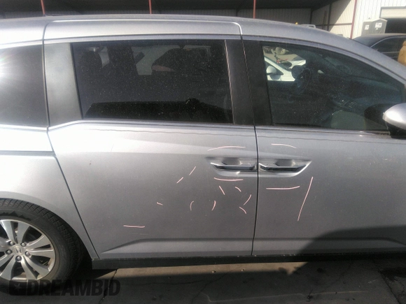 2014 Honda Odyssey EX-L with VIN 5FNRL5H65EB058750, listed as a IAAI auction lot 41853116 with 177,933 mi miles and . Bid and sale history available at carsss.com. Image 14.