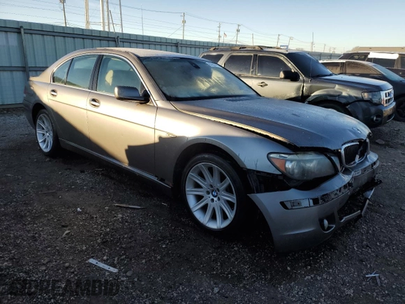 2006 BMW 7 Series 750i with VIN WBAHL83596DT03728, listed as a Copart auction lot 87855795 with 127,513 mi miles and Salvage title. Bid and sale history available at DreamBid. Image 4.