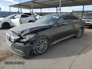 2017 Genesis G80 3.8L with VIN KMHGN4JE9HU190186, listed as a Copart auction lot 78520824 with 187,490 mi miles and Salvage Title. Bid and sale history available at carsss.com. Image 1.
