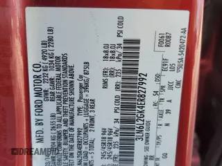 2014 Lincoln MKZ with VIN 3LN6L2GK4ER827992, listed as a Copart auction lot 83535384 with 132,067 mi miles and Salvage Title. Bid and sale history available at DreamBid. Image 12.