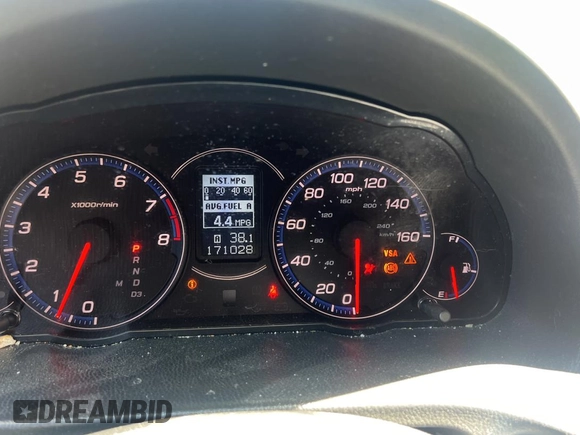 2008 Acura TSX Nav with VIN JH4CL96988C004952, listed as a Copart auction lot 55458045 with 171,028 mi miles and Clean Title. Bid and sale history available at DreamBid. Image 8.