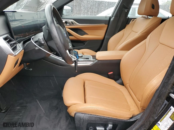 2023 BMW i4 eDrive35 with VIN WBY43AW02PFP54240, listed as a Copart auction lot 44254985 with 16,545 mi miles and Salvage Title. Bid and sale history available at carsss.com. Image 7.