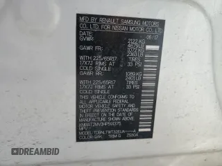 2017 Nissan Rogue SV с VIN KNMAT2MV3HP591375, выставлен на аукционе Copart как лот 55162555 с пробегом 40 192 миль миль и Списание • Salvage title. История ставок и продаж доступна на DreamBid. Изображение 13.