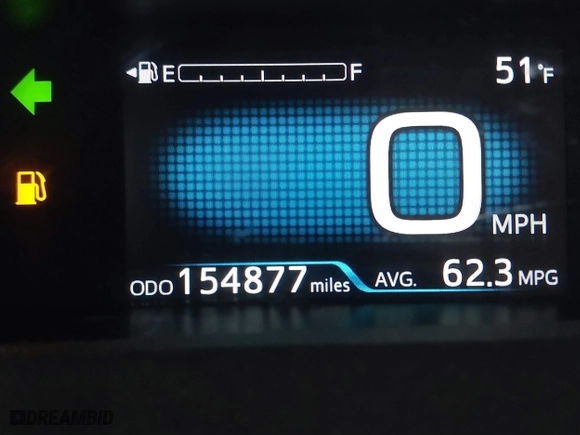 2019 Toyota Prius L Eco with VIN JTDKARFU8K3095428, listed as a IAAI auction lot 41804331 with 154,877 mi miles. Bid and sale history available at carsss.com. Image 15.