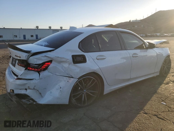 2021 BMW 3 Series M340i with VIN 3MW5U7J05M8B93885, listed as a Copart auction lot 42400835 with 48,771 mi miles and Salvage Title. Bid and sale history available at carsss.com. Image 3.
