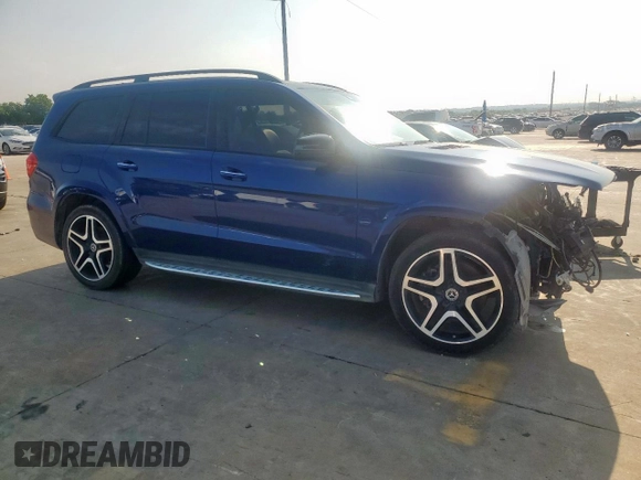 2018 Mercedes-Benz GLS 550 with VIN 4JGDF7DE6JB113256, listed as a Copart auction lot 59043595 with 114,008 mi miles and Clean title. Bid and sale history available at DreamBid. Image 4.