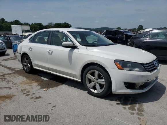 2013 Volkswagen Passat SE with VIN 1VWBH7A34DC060044, listed as a Copart auction lot 57180325 with 232,115 mi miles and Salvage title. Bid and sale history available at DreamBid. Image 4.