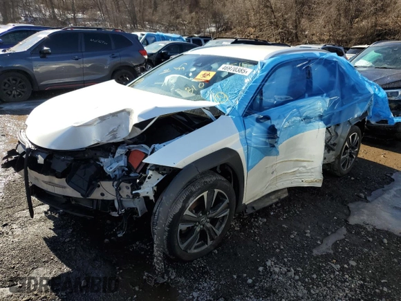 2021 Lexus UX 250h z VIN JTHX9JBH1M2037919, wystawiony jako Copart lot #46970385 z przebiegiem Nie podano mil oraz Szkoda całkowita • Salvage title. Historia ofert i sprzedaży dostępna na DreamBid. Obrazek 1.