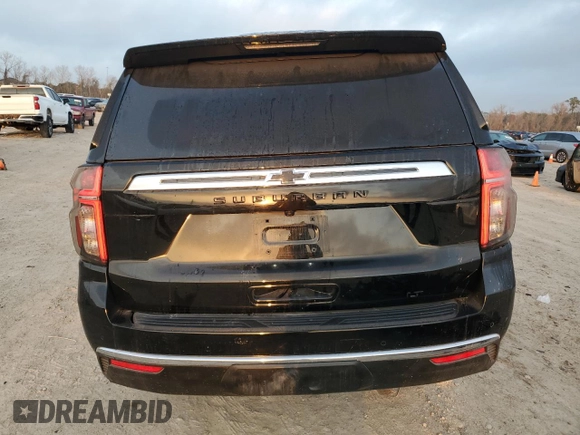 2023 Chevrolet Suburban LT with VIN 1GNSCCKD1PR555635, listed as a Copart auction lot 43834915 with 32,982 mi miles and Salvage Title. Bid and sale history available at DreamBid. Image 6.