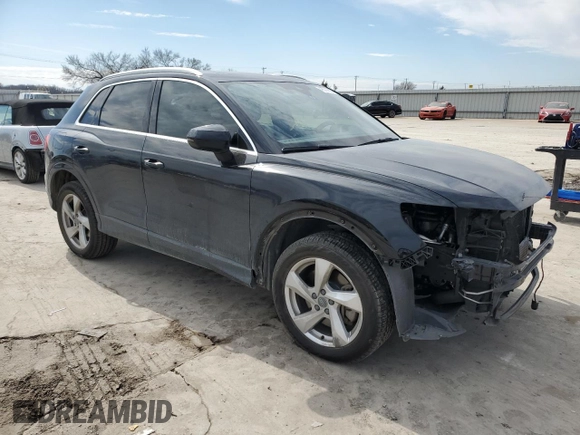 2019 Audi Q3 Premium with VIN WA1AECF32K1087187, listed as a Copart auction lot 46514835 with 49,866 mi miles and Salvage Title. Bid and sale history available at carsss.com. Image 4.