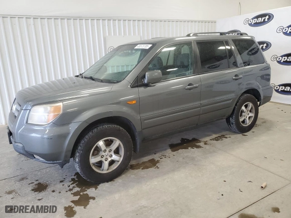 2008 Honda Pilot EX with VIN 5FNYF18468B031281, listed as a Copart auction lot 48573785 with 220,057 mi miles and Clean Title. Bid and sale history available at carsss.com. Image 1.