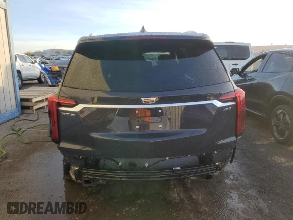 2025 Cadillac XT6 FWD Premium Luxury with VIN 1GYKPCRS3SZ120216, listed as a Copart auction lot 42717185 with 2,176 mi miles and Clean Title. Bid and sale history available at carsss.com. Image 6.