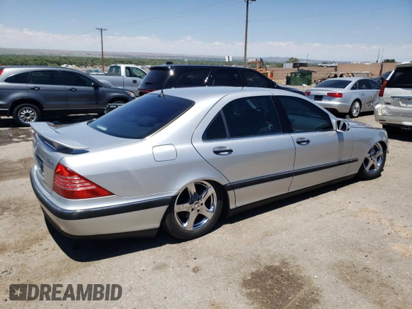2003 Mercedes-Benz S-Class 4.3L with VIN WDBNG83J43A344741, listed as a Copart auction lot 61529804 with 168,189 mi miles and Salvage Title. Bid and sale history available at carsss.com. Image 3.