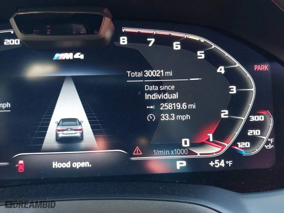 2023 BMW M4 Competition xDrive with VIN WBS33BA03PCL67913, listed as a IAAI auction lot 41223413 with 30,021 mi miles. Bid and sale history available at carsss.com. Image 15.