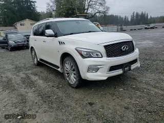2016 Infiniti QX80 with VIN JN8AZ2NC0G9402622, listed as a Copart auction lot 45243215 with 103,031 mi miles and Salvage Title. Bid and sale history available at carsss.com. Image 12.