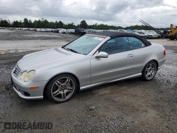 2005 Mercedes-Benz CLK-Class AMG with VIN WDBTK76G85T043932, listed as a Copart auction lot 72786774 with 105,682 mi miles and Salvage Title. Bid and sale history available at carsss.com. Image 1.