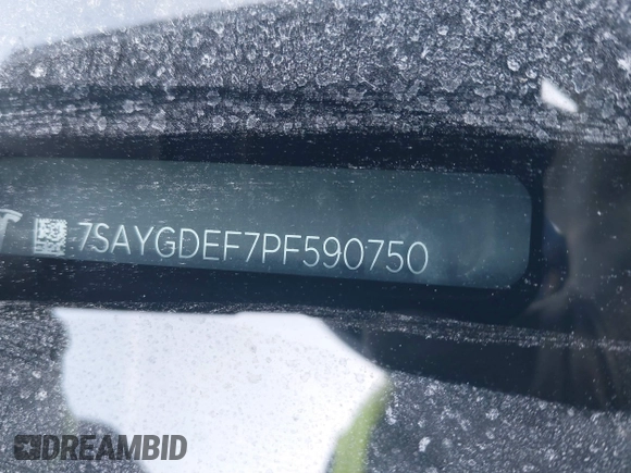 2023 Tesla Model Y Performance with VIN 7SAYGDEF7PF590750, listed as a IAAI auction lot 41694002 with Not Provided miles and . Bid and sale history available at DreamBid. Image 9.