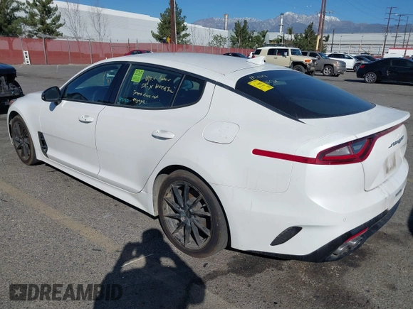 2021 Kia Stinger GT-Line with VIN KNAE15LA5M6088516, listed as a IAAI auction lot 41626750 with 85,152 mi miles. Bid and sale history available at carsss.com. Image 3.