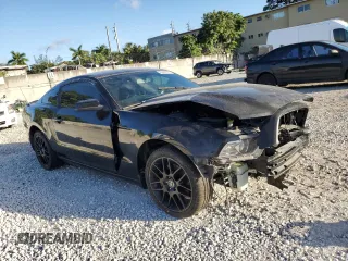 2014 Ford Mustang V6 with VIN 1ZVBP8AM2E5230831, listed as a Copart auction lot 45585315 with 156,753 mi miles and Salvage Title. Bid and sale history available at carsss.com. Image 4.