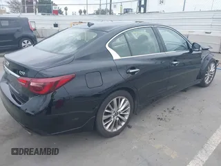 2020 Infiniti Q50 3.0t LUXE with VIN JN1EV7AP6LM206614, listed as a IAAI auction lot 41868604 with 54,247 mi miles. Bid and sale history available at carsss.com. Image 4.