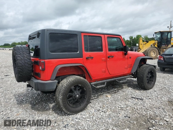 2015 Jeep Wrangler Unlimited Sport with VIN 1C4BJWDG6FL568082, listed as a Copart auction lot 58242945 with 114,637 mi miles and Salvage title. Bid and sale history available at DreamBid. Image 3.