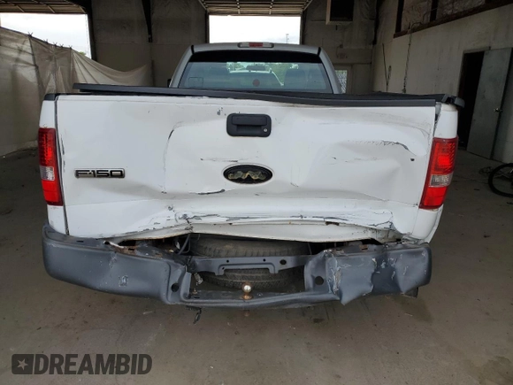 2007 Ford F-150 XL with VIN 1FTRF12297NA82401, listed as a Copart auction lot 58295705 with 198,470 mi miles and Salvage title. Bid and sale history available at DreamBid. Image 6.