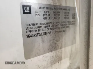 2014 Buick Regal with VIN 2G4GK5EX9E9256755, listed as a Copart auction lot 50893295 with 202,913 mi miles and Salvage title. Bid and sale history available at DreamBid. Image 12.