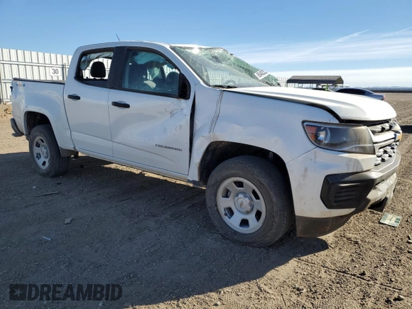 2022 Chevrolet Colorado 4WD Work Truck with VIN 1GCGTBEN7N1127755, listed as a Copart auction lot 88403365 with 9,090 mi miles and Salvage title. Bid and sale history available at DreamBid. Image 4.