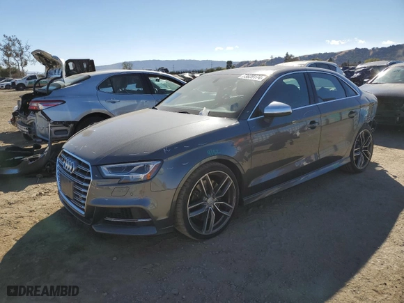 2017 Audi S3 Premium Plus with VIN WAUB1GFF7H1019304, listed as a Copart auction lot 73039174 with 56217 miles and Salvage Title. Bid and sale history available at carsss.com. Image 1.