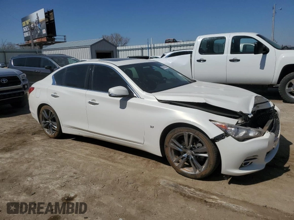 2015 Infiniti Q50 Premium with VIN JN1BV7AP4FM352906, listed as a Copart auction lot 50813885 with Not provided miles and Clean title. Bid and sale history available at DreamBid. Image 4.