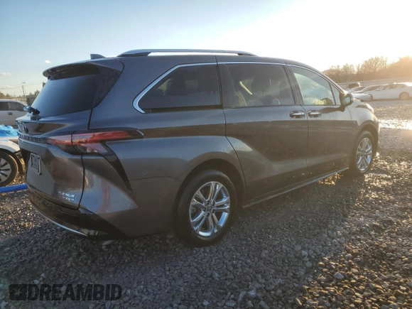 2023 Toyota Sienna Platinum with VIN 5TDESKFC7PS090512, listed as a Copart auction lot 85953464 with 24,825 mi miles and Salvage Title. Bid and sale history available at DreamBid. Image 3.