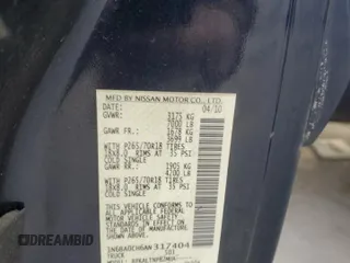 2010 Nissan Titan SE with VIN 1N6BA0CH6AN317404, listed as a Copart auction lot 85713834 with 152,839 mi miles and Clean Title. Bid and sale history available at carsss.com. Image 14.