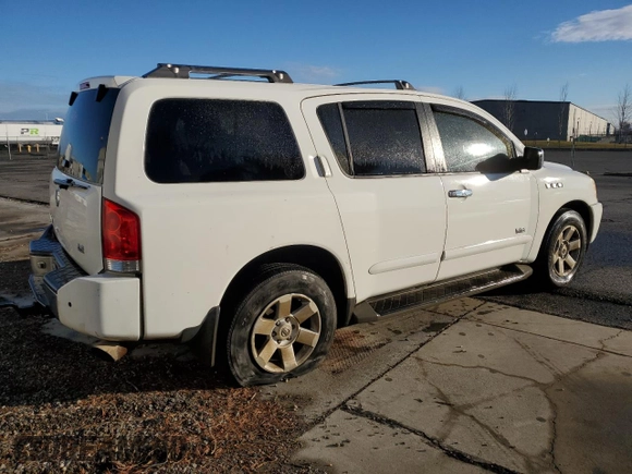 2006 Nissan Armada LE z VIN 5N1AA08B46N715720, wystawiony jako Copart lot #87299074 z przebiegiem 141 564 mil mil oraz Czysty tytuł • Clean title. Historia ofert i sprzedaży dostępna na DreamBid. Obrazek 3.
