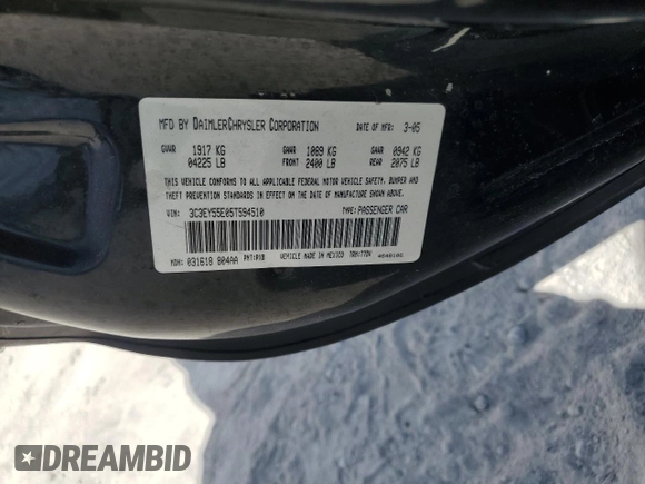 2005 Chrysler PT Cruiser Touring with VIN 3C3EY55E05T594510, listed as a Copart auction lot 77309024 with 0 mi miles and Salvage Title. Bid and sale history available at carsss.com. Image 13.