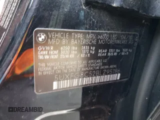 2011 BMW X6 50i with VIN 5UXFG8C52BLZ95196, listed as a Copart auction lot 79100194 with 0 mi miles and Salvage Title. Bid and sale history available at carsss.com. Image 12.