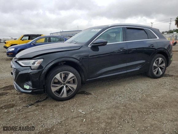 2024 Audi Q8 e-tron Premium Plus with VIN WA15AAGE3RB008258, listed as a Copart auction lot 78146344 with 12,264 mi miles and Salvage Title. Bid and sale history available at carsss.com. Image 1.