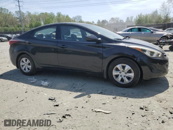 2016 Hyundai Elantra SE with VIN 5NPDH4AE7GH722008, listed as a Copart auction lot 53365985 with 67,181 mi miles and Salvage Title. Bid and sale history available at DreamBid. Image 4.
