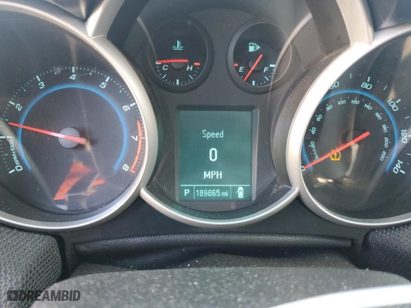 2012 Chevrolet Cruze LT w/1LT with VIN 1G1PF5SC0C7323406, listed as a Copart auction lot 46543185 with 189,865 mi miles and Salvage Title. Bid and sale history available at carsss.com. Image 9.