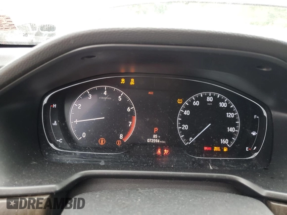2019 Honda Accord EX with VIN 1HGCV1F43KA161004, listed as a Copart auction lot 65398045 with 72,594 mi miles and Clean title. Bid and sale history available at DreamBid. Image 9.