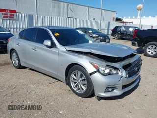2015 Infiniti Q50 with VIN JN1BV7AR3FM405659, listed as a IAAI auction lot 41949596 with 101,196 mi miles and . Bid and sale history available at DreamBid. Image 1.