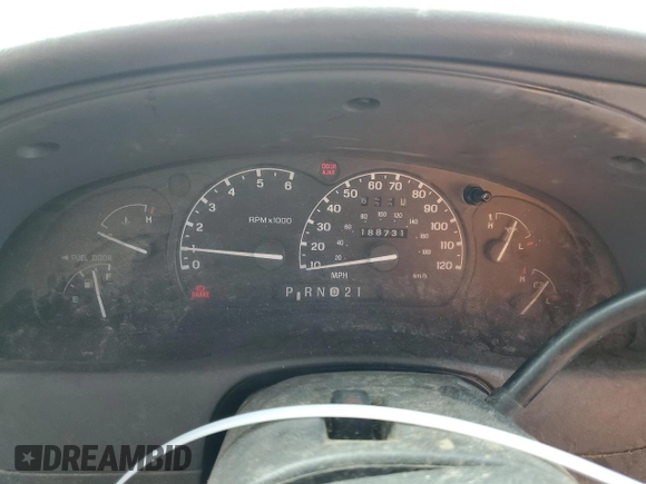 2002 Ford Ranger XL Fleet with VIN 1FTYR10E02PA63992, listed as a Copart auction lot 74987714 with 188,731 mi miles and Salvage Title. Bid and sale history available at carsss.com. Image 9.