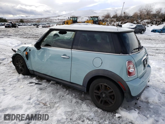 2013 MINI Cooper Hardtop with VIN WMWSU3C59DT685932, listed as a Copart auction lot 44947165 with 134,350 mi miles and Salvage Title. Bid and sale history available at carsss.com. Image 2.