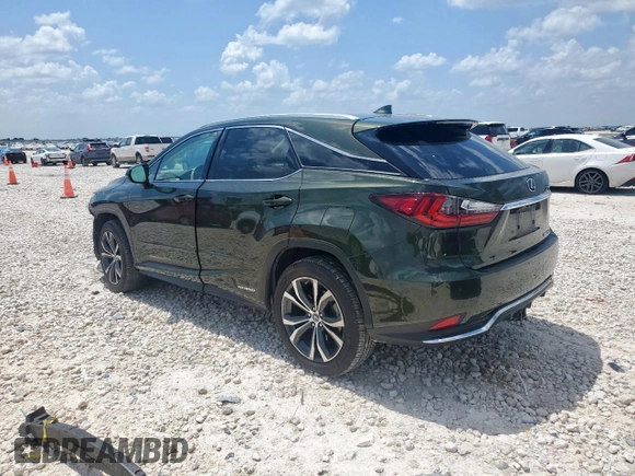 2020 Lexus RX 450h with VIN 2T2HGMDA3LC046646, listed as a Copart auction lot 61030015 with 74,709 mi miles and Salvage title. Bid and sale history available at DreamBid. Image 2.