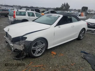 2018 Mercedes-Benz E-Class E 400 with VIN WDD1K6FB3JF041124, listed as a Copart auction lot 43188985 with 19,654 mi miles and Salvage Title. Bid and sale history available at carsss.com. Image 1.