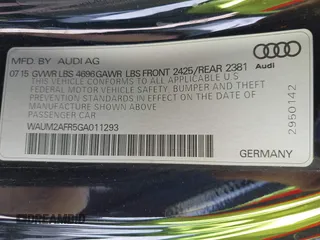 2016 Audi A5 Premium Plus z VIN WAUM2AFR5GA011293, wystawiony jako IAAI lot #41990091 z przebiegiem 131 353 mil mil oraz . Historia ofert i sprzedaży dostępna na DreamBid. Obrazek 9.