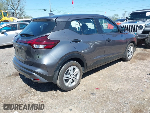 2021 Nissan Kicks S with VIN 3N1CP5BV3ML504763, listed as a IAAI auction lot 42037651 with 36,247 mi miles and . Bid and sale history available at carsss.com. Image 4.