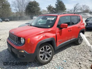 2017 Jeep Renegade Latitude with VIN ZACCJBBB6HPE38872, listed as a Copart auction lot 49325925 with 93,796 mi miles and Salvage Title. Bid and sale history available at carsss.com. Image 1.