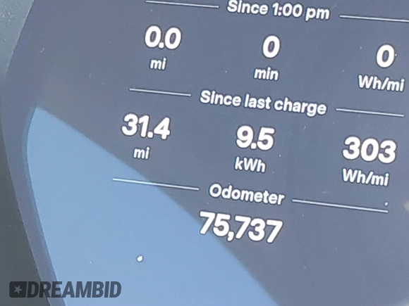 2017 Tesla Model S 100D with VIN 5YJSA1E20HF229362, listed as a IAAI auction lot 41698083 with 75,737 mi miles. Bid and sale history available at carsss.com. Image 15.